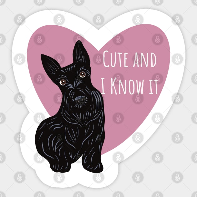 Cute and I Know It Sticker by Janpaints